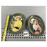 2 METAL COKE TRAYS