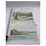 2 WATERCOLORS SIGNED V.R. LODWICK