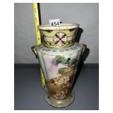 HAND PAINTED NIPPON 9 1/2 INCH VASE