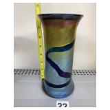 LUNDBERG STUDIOS 1998 8 INCH IRIDESCENT GLASS