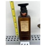 FRASER DIARRHEA MEDICINE BOTTLE W/ PAPER LABEL