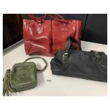 3 PURSES, INCLUDING FRANCO SARTO, GREEN CROSSBODY