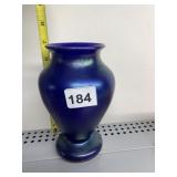 ORIENT FLUME COBALT BLUE SIGNED VASE  HELLO  OH