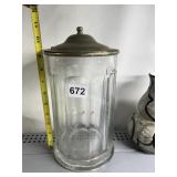BARBERS JAR W/ LID