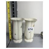 PAIR PICKARD HAND PAINTED VASES
