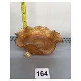 FENTON THISTLE PATTERN MARIGOLD CARNIVAL GLASS