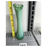 SWUNG OPALESCENT GLASS VASE FOSTORIA HEIRLOOM