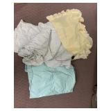 QUEEN FLAT SHEETS, 1 FITTED SHEET, NO PILLOWCASES