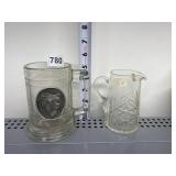 BEAR FRONT GLASS MUG AND CREAM PRESSER