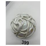 NOPAL 1992 ART GLASS PAPER WEIGHT SPIDER WEB