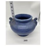 DOUBLE HANDLED BRUSH MCCOY ART VELLUM BLUE VASE