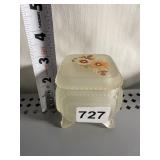 VINTAGE WESTMORELAND GLASS SATIN SQUARE POWDER