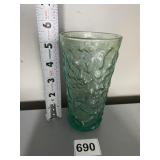 AQUAMARINE GLASS TUMBLER ANCHOR HOCKING LIDO