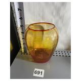 AMBERINA VASE 5.25" H