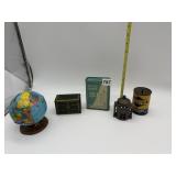 SUNOCO TIN BANK, WORLD GLOBE, CHEST SUBURBAN