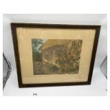 HAWLEY HACK COTTAGE WALLACE NUTTING 21.5 BY 17