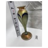 ART GLASS SIGNED VASE SIGNED LOOKS LIKE LUNDBERG