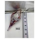 BLOWN GLASS ORNAMENT MULTICOLORED