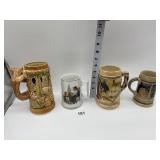 NORMAN ROCKWELL MUG, TEXAS STEIN GERMAN ANIMAL