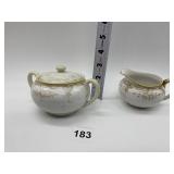 HAND PAINTED NIPPON CR/SUGAR