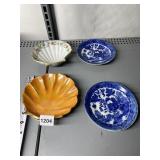 LIMOGE FRANCE PLATE, NORLEANS PLATE 2 BLUE/WHITE