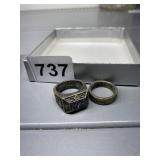 TWO STERLING RINGS