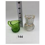 LOOPS W/ STIPPLED PANEL PRESSED GLASS TOOTHPICK