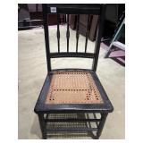 ANTIQUE CANE BOTTOM CHAIR