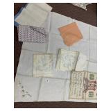 HAND MADE TABLECLOTH ONE SMALL HOLE, PILLOWCASES,