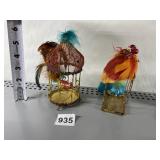 UNIQUE HANGING BIRDCAGE ORNAMENTS WITH BIRDS