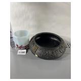 JAPAN PLANTER, SLAG GLASS CUP