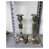 9 INCH SILVER PLATE CANDLESTICKS