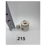PORCELAIN THIMBLE AND TRINKET BOX