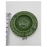 BRAILLE ASHTRAY FOR CIGARS W/ DOG IN CENTER -