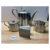 PEWTER HANDMADE ITALY MATCH TEAPOT CREAMER SUGAR