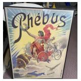 PHEBUS FRENCH BICYCLE ADVERTISEMENT POSTER