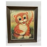 K. CHIN WIDE EYED TIGER PRINT ON BOARD