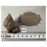 METAL PURSE NO HANDLE OR STRAP, LIGHT BULB ETC.