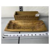 LAND OF LAKES CHEESE BOX AND WOOD DISH