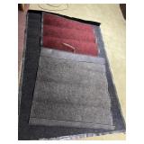 3 RUBBER BACK CARPETS ALL IN GOOD CONDITION
