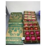 TWO BOXES OF SHINY BRIGHT ORNAMENTS