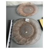 PINK DEPRESSION GLASS PLATES