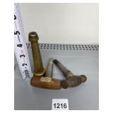 VINTAGE BRASS NOSSEL AND MALLETS