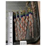 UNIQUE GLASS ICICLE ORNAMENTS MULTICOLOR