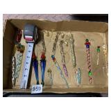 ASSORTMENT OF GLASS ORNAMENTS INCLUDING CANDY