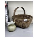 MILK GLASS DISPLAY PIECE AND CAKE PLATE