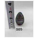 ORIENT AND FLUME ART GLASS IRIDESCENT EGG SHAPE