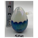 ORIENT AND FLUME OPALESCENT EGG  SIGNED NUMBER
