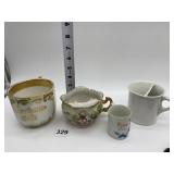 MUSTACHE CUPS, GERMAN THINK OF ME CUP, ALLERTIONS