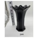 RUFFLED EDGE BLACK AMETHYST VASE